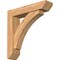 Ekena Millwork Thorton Slat Smooth Bracket w/ Offset Brace, Western Red Cedar, 5 1/2"W x 24"D x 24"H BKT0604X24X24THR06SWR - alternate 1